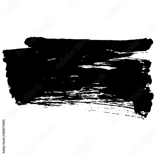 Hand drawn black ink brush strokes for creative grunge designs