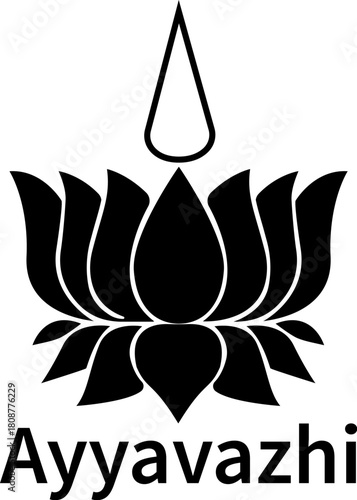 Ayyavazhi - popular religion in Indian subcontinent. Symbol. Religious icon. Vector