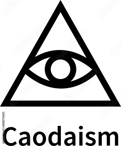 Caodaism symbol. Vietnamese monotheistic religion. Vector