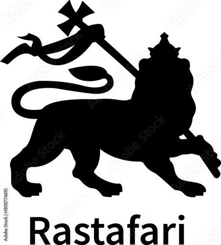 Rastafari -Abrahamic religion. Symbol. Religious icons. Vector