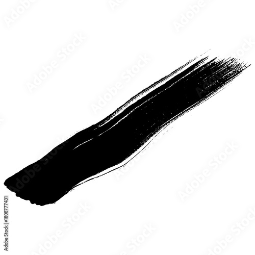 Hand drawn black brush strokes for grunge themed designs