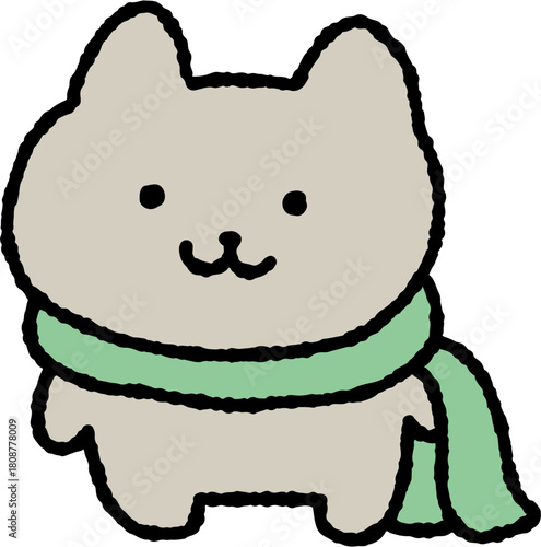cat with a scarf