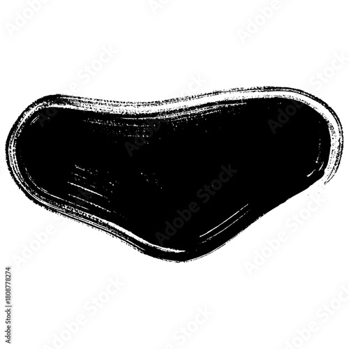 Hand drawn grunge ink brush strokes in soft black tones