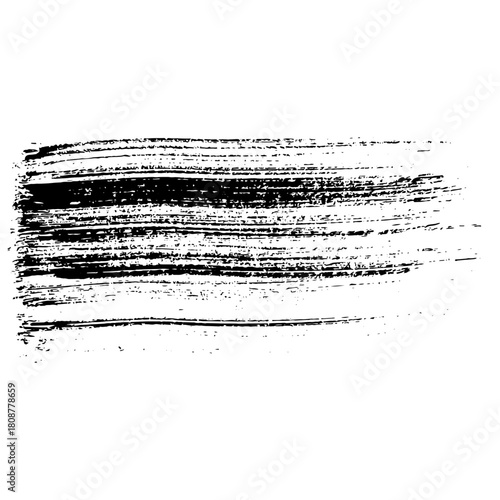 Hand drawn black ink brush strokes for grunge themed designs