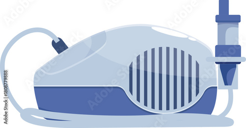 Nebulizer machine converting liquid medicine into mist for inhalation, providing respiratory relief