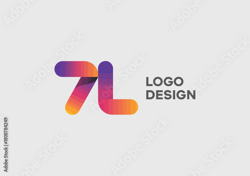 This logo design features a clean, modern aesthetic with vibrant gradients, demonstrating innovation and brand identity for contemporary businesses and creative projects.