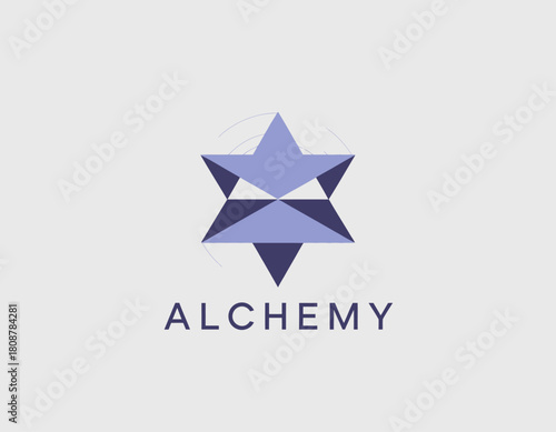 An artistic representation of an alchemy symbol featuring a star, embodying transformation, balance, and the ancient quest for knowledge and the secrets of nature.