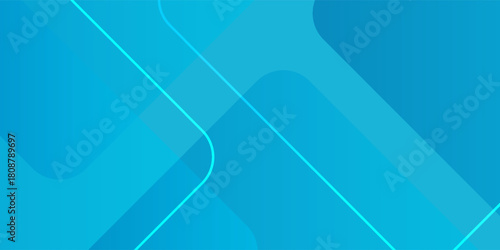Blue abstract vector long banner. Minimal background with arrows and copy space for text. Social media cover, header, web banner