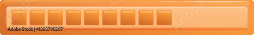 Horizontal orange loading bar is gradually filling up, indicating progress status