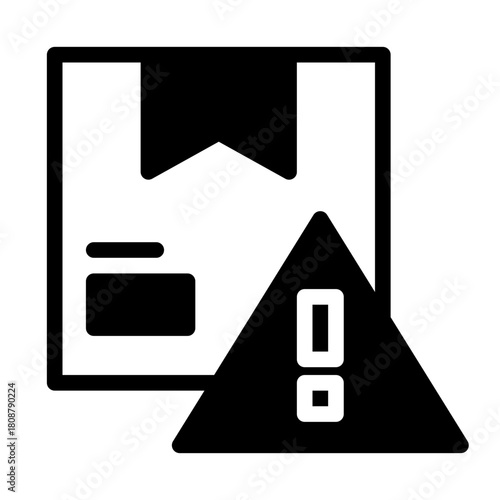 risk product.  This is a vector single icon with a semi solid style. perfect for any purpose, such as website design, mobile app design, logo design, pattern design, etc.