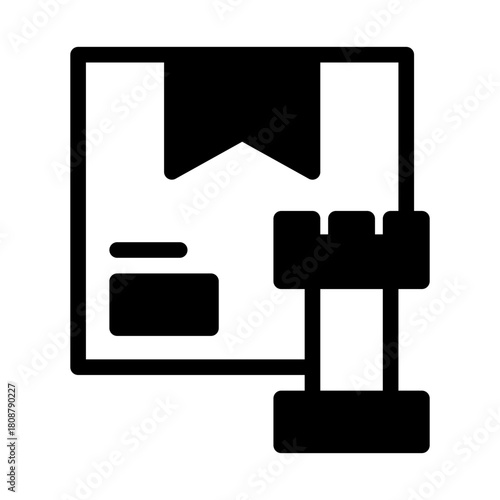 strategic plan product.  This is a vector single icon with a semi solid style. perfect for any purpose, such as website design, mobile app design, logo design, pattern design, etc.