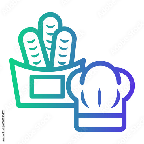 food Line Gradient Icon