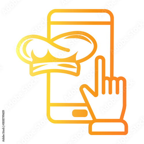 recipe Line Gradient Icon