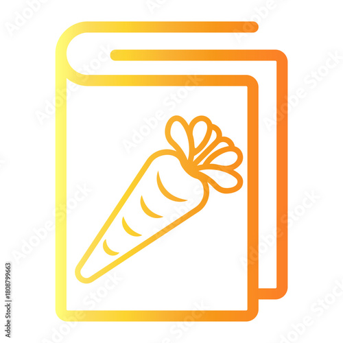 carrot Line Gradient Icon