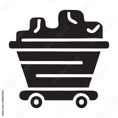 mining icon or logo isolated sign symbol vector illustration - high quality black style vector icons
