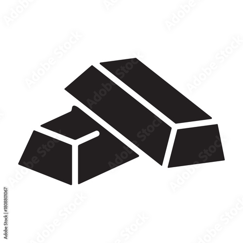 Gold Bars icon or logo isolated sign symbol vector illustration - high quality black style vector icons