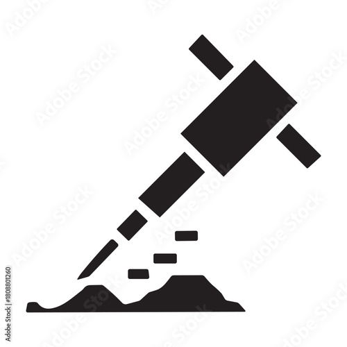Hammer Drill icon or logo isolated sign symbol vector illustration - high quality black style vector icons