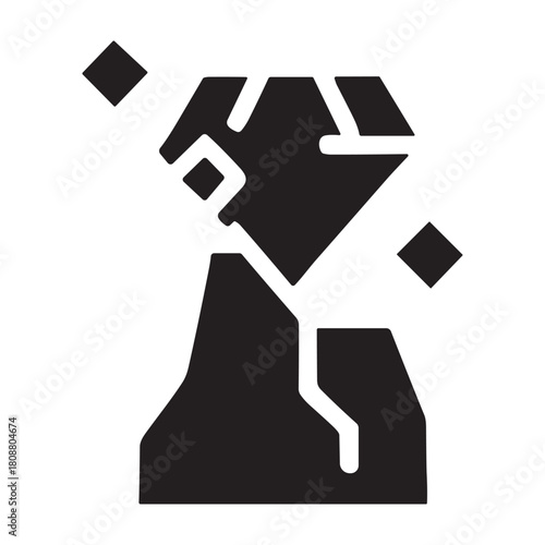 Mining Worker icon or logo isolated sign symbol vector illustration - high quality black style vector icons