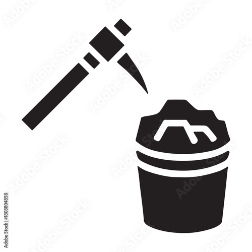 mining icon or logo isolated sign symbol vector illustration - high quality black style vector icons