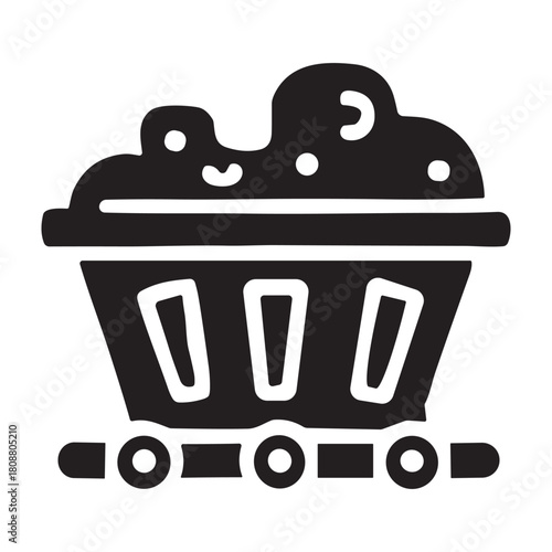 Ore Basket icon or logo isolated sign symbol vector illustration - high quality black style vector icons