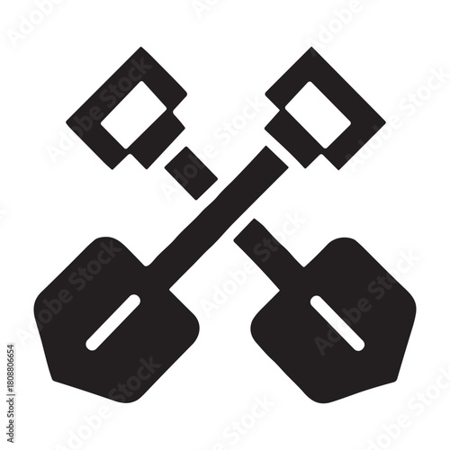 Shovels icon or logo isolated sign symbol vector illustration - high quality black style vector icons