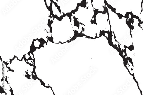 Black Vein Pattern on White Marble Background