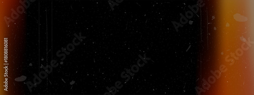 Film filter light leak, light photo texture with noise, dust vector illustration