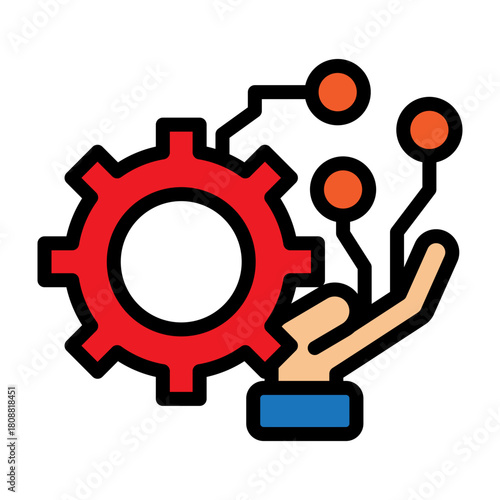 Intellectual Property Badge Vector Filled Icon Design