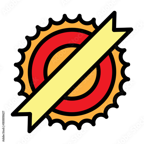 Permission Granted Stamp Vector Filled Icon Design