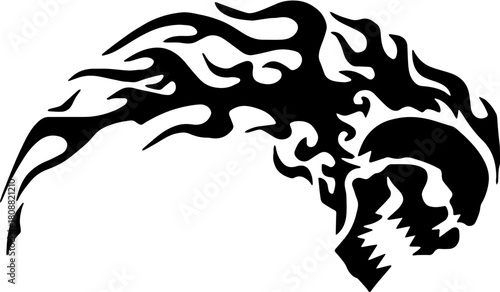 Skull illustration design of art a tattoo