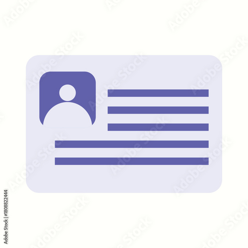 Illustration of an Business id card