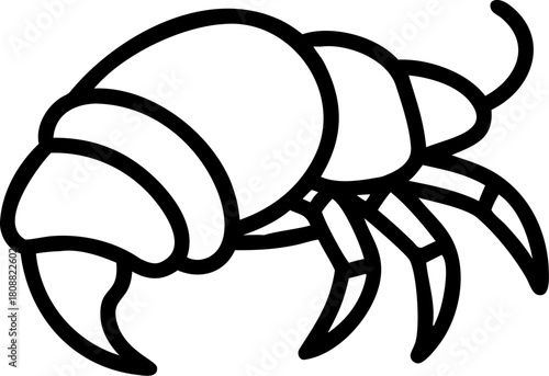 vector illustration of a crab