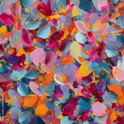 Abstract painting inspired by orchid petals