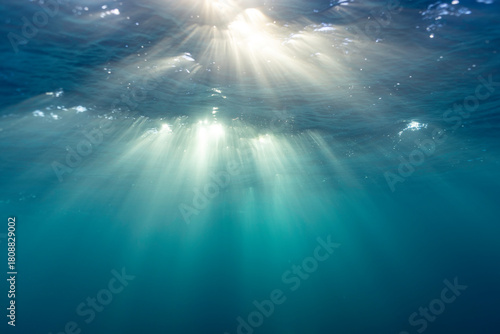 Sunbeams Piercing the Arctic Blue Depths