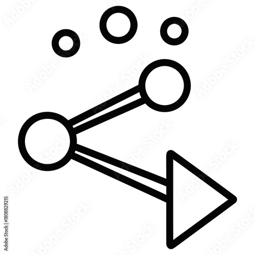 Modern digital interface symbol for sharing content, connecting networks, and distributing information across online platforms effortlessly and efficiently