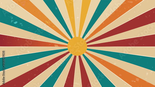 Colorful abstract waves in orange, blue, and green blend together, forming a lively and rhythmic pattern..eps