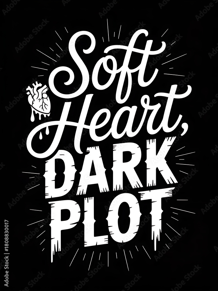 Fototapeta premium The poster features a heart and a star