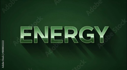 Energy Bold 3D Text Animation with Long Shadows