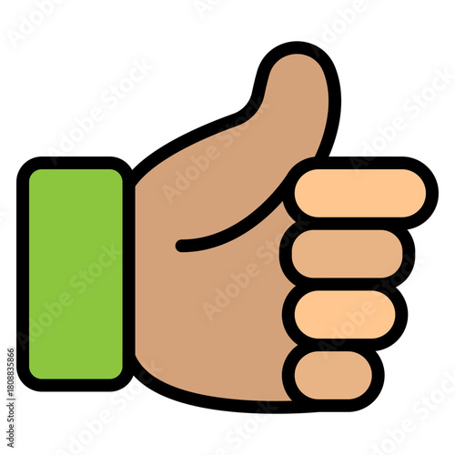 ThumbsUp Vector Filled Icon Design