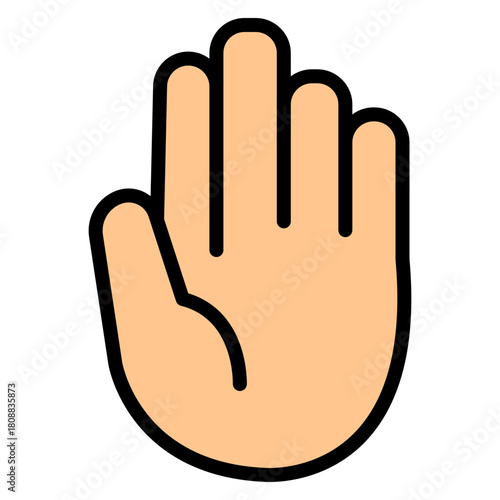 Hand Vector Filled Icon Design