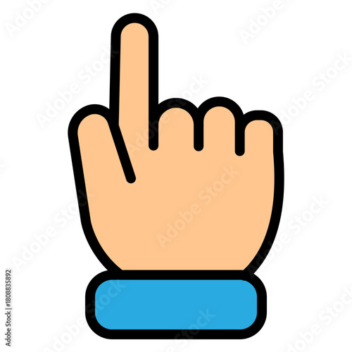 PointUp Vector Filled Icon Design