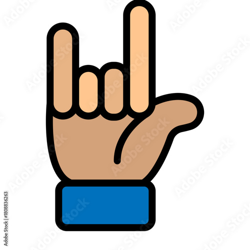 RockSign Vector Filled Icon Design