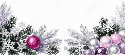 Holiday Peace Merry Christmas isolated watercolor vector illustration svg