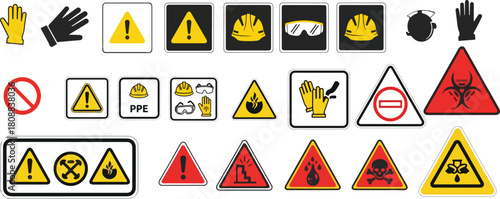 Industrial Safety Signage Vector Pack Illustration