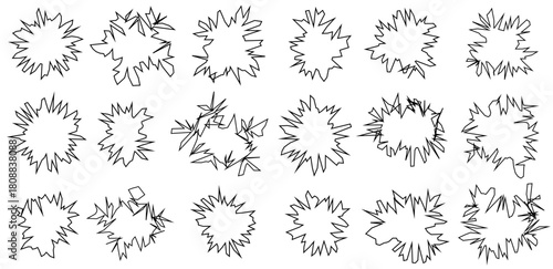 手書きぐちゃぐちゃ線セット　ぐちゃぐちゃ・荒れ・鋭い・トゲトゲ・叫び・妬み・焦り・荒れるなど