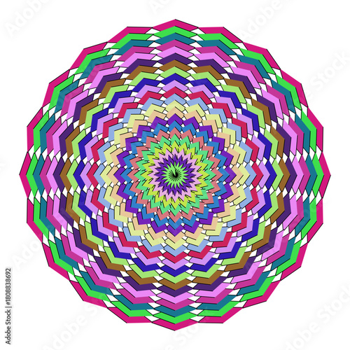 Photos Smoke colorful mandala pattern isolated on is a digital design