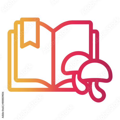 recipe book Line Gradient Icon