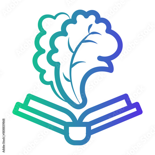 recipe Line Gradient Icon