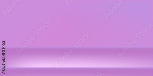 Pink soft studio room. Limbo light background. Abstract 3d violet backdrop for product presentation.