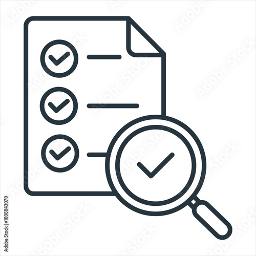 Traceability Outline Icon Vector Illustration